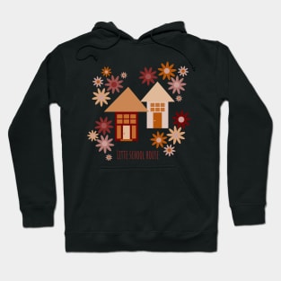little autumn forest, cottages and pine trees Hoodie